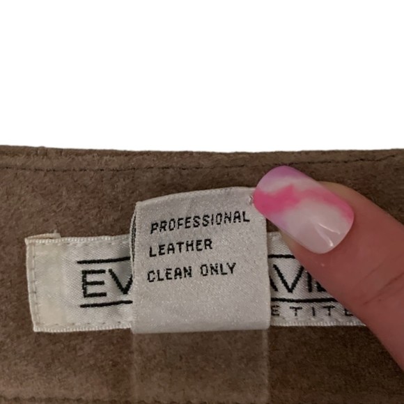 Vintage Evan Davies Brown Pigsuede Pencil Straight Skirt Size 12 Knee Length - Picture 4 of 6